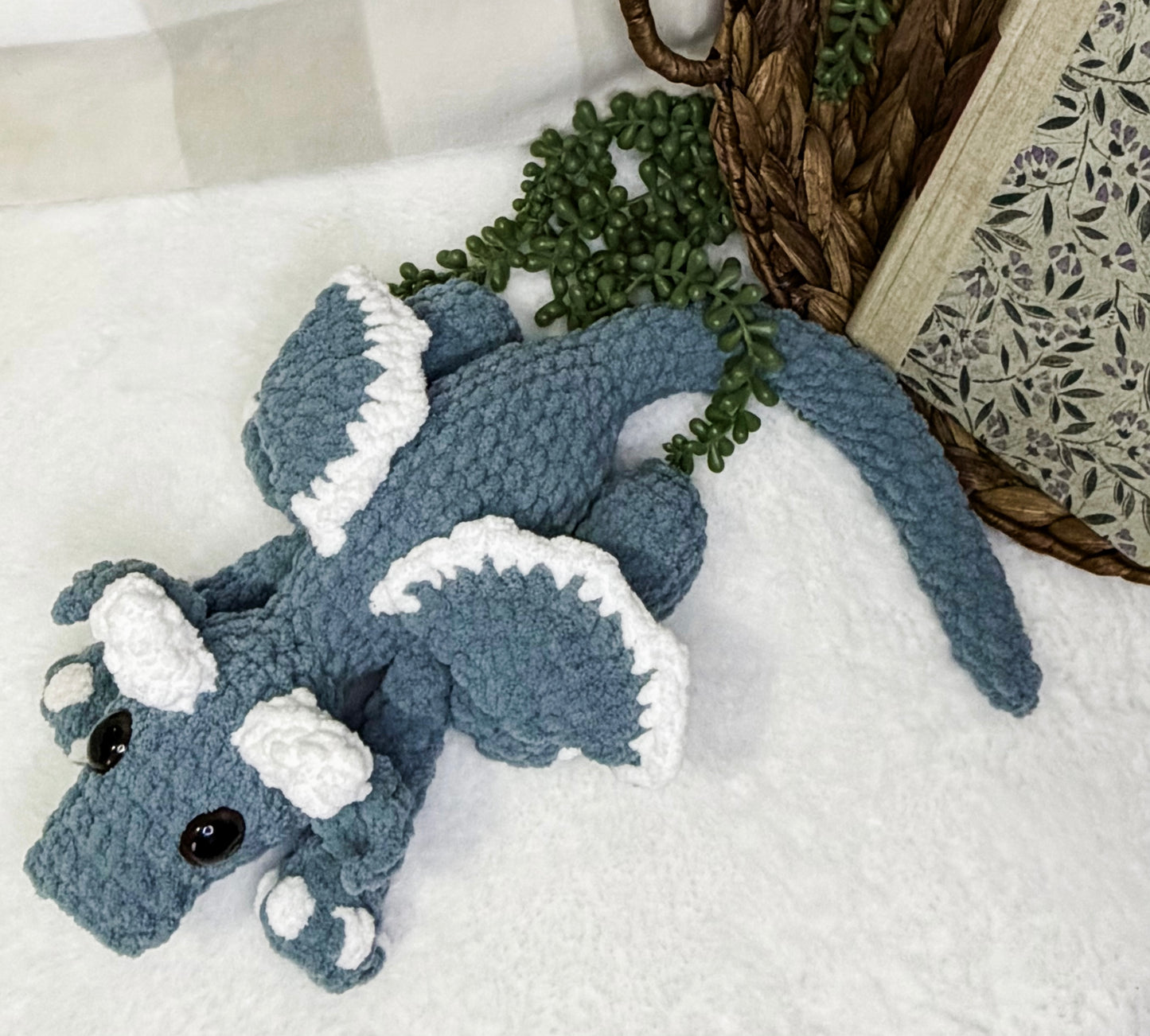 Handmade Plush Dragon | Crochet Dragon Stuffed Animal | Soft Fantasy Plushie | Cute Dragon Gift