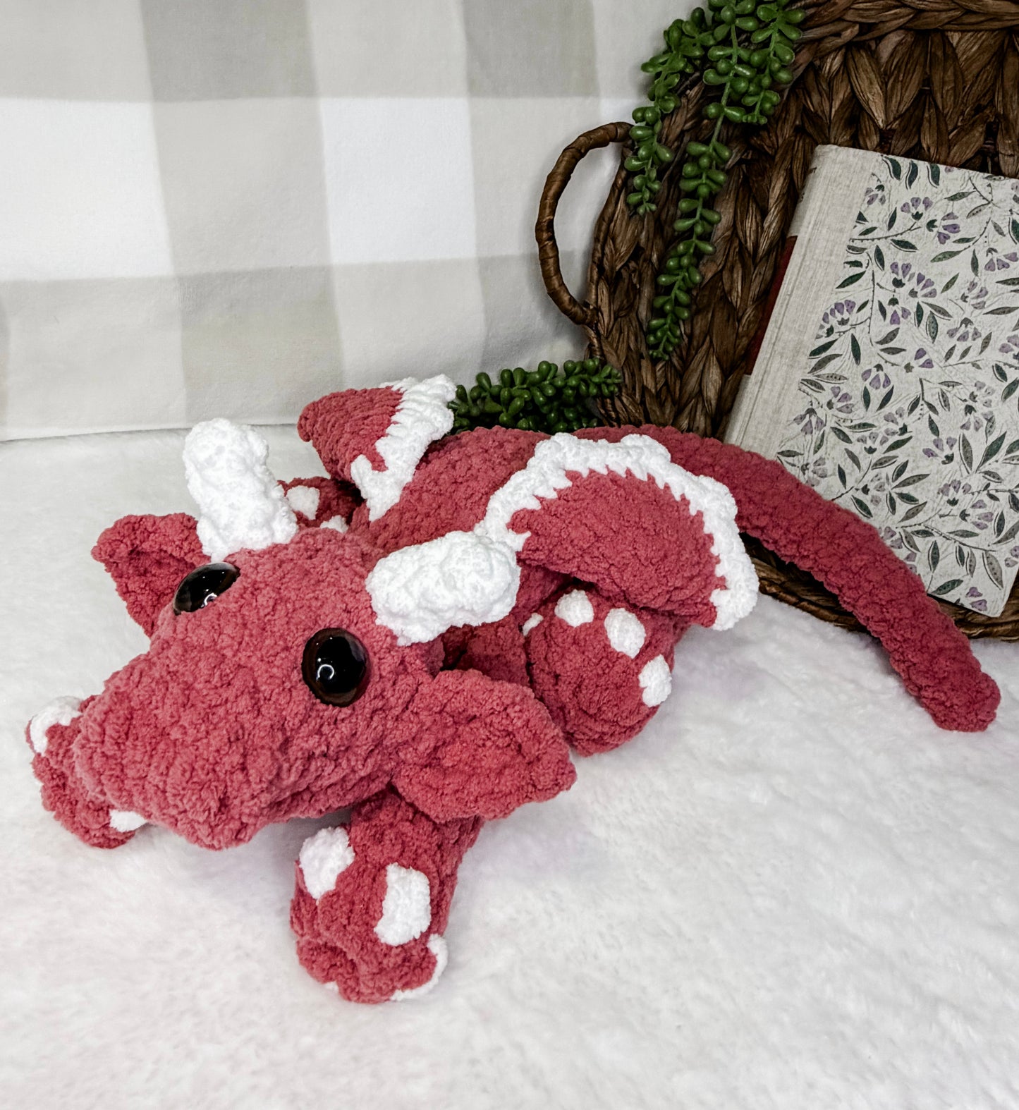 Handmade Plush Dragon | Crochet Dragon Stuffed Animal | Soft Fantasy Plushie | Cute Dragon Gift