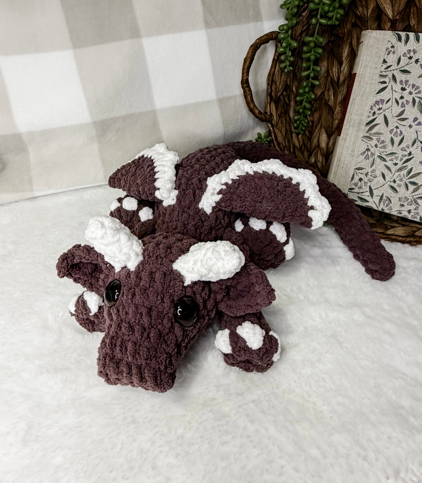 Handmade Plush Dragon | Crochet Dragon Stuffed Animal | Soft Fantasy Plushie | Cute Dragon Gift