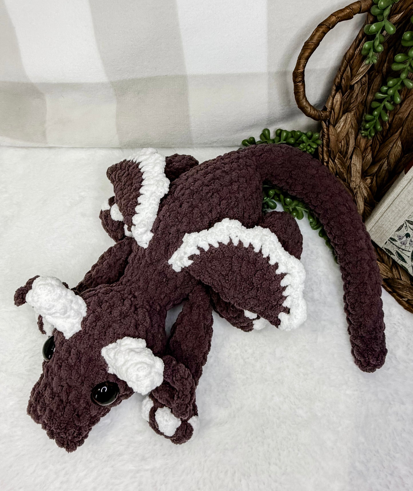 Handmade Plush Dragon | Crochet Dragon Stuffed Animal | Soft Fantasy Plushie | Cute Dragon Gift