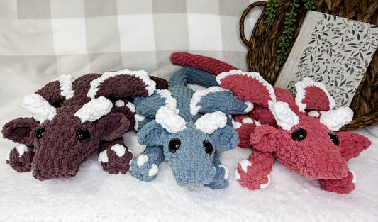 Handmade Plush Dragon | Crochet Dragon Stuffed Animal | Soft Fantasy Plushie | Cute Dragon Gift
