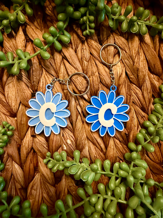 Personalized Daisy Keychain | 3D Printed Floral Keychain | Custom Name Keychain | Cute Daisy Bag Charm