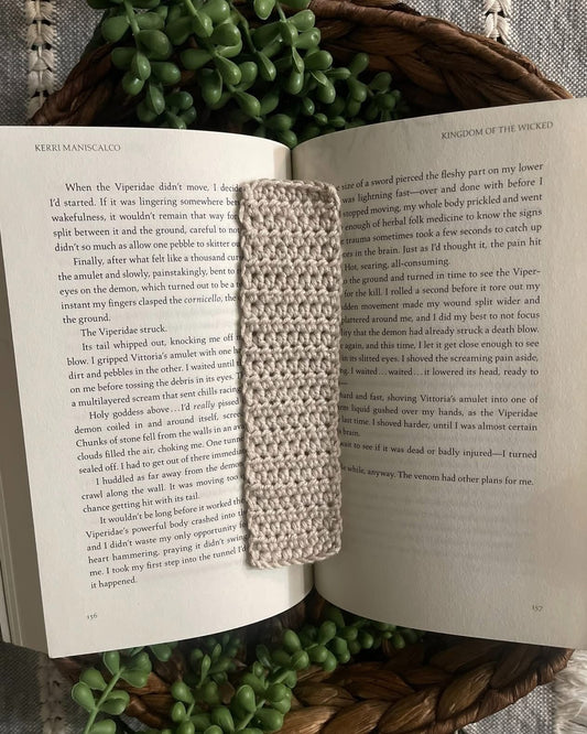 Handmade Crochet Bookmark | Simple Crochet Book Marker | Reader Gift | Minimalist Book Lover Accessory