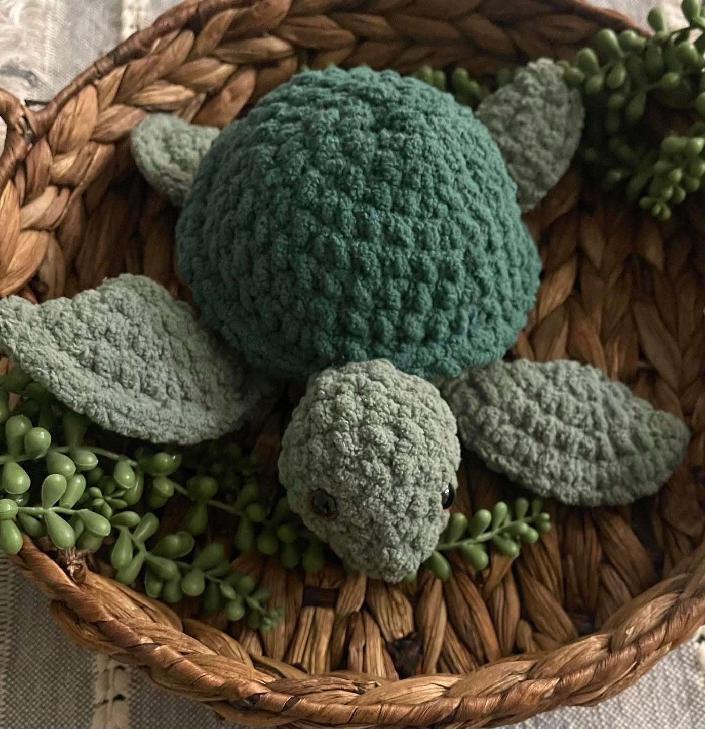 Tilly the Turtle Plush | Handmade Crochet Turtle | Sea Turtle Stuffed Animal | Soft Turtle Plushie Gift