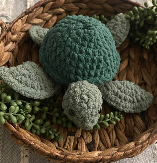 Tilly the Turtle Plush | Handmade Crochet Turtle | Sea Turtle Stuffed Animal | Soft Turtle Plushie Gift